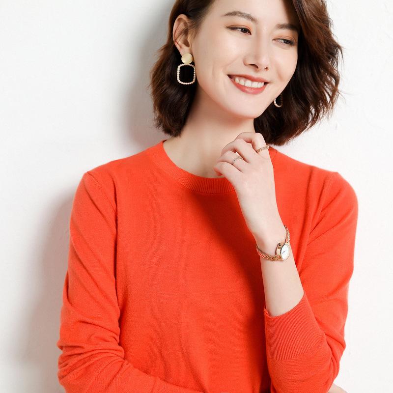 MRMT 2022 Brand New Womens Sweaters Bottoms Ladys Women Sweater Thin Long-Sleeved O-Neck Wool Woman Sweaters Knit Pullover
