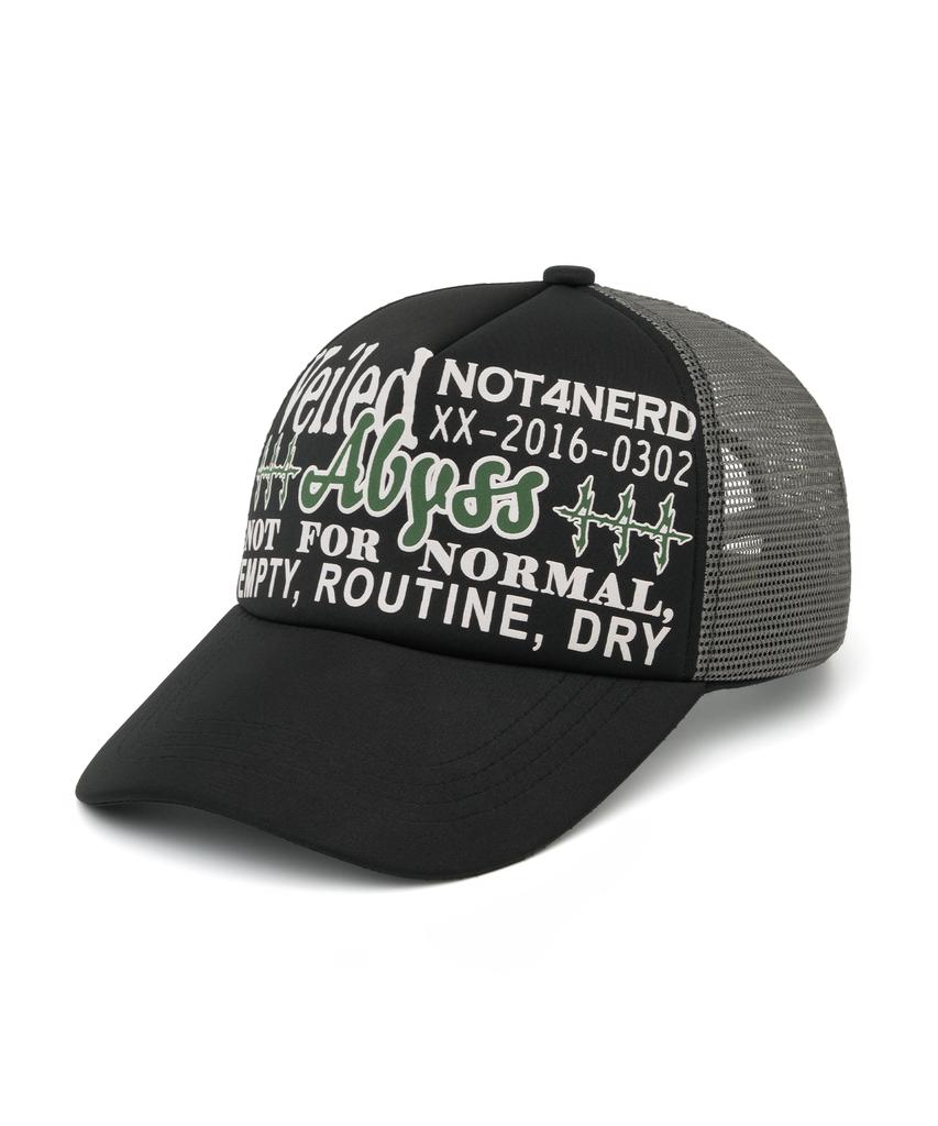 NOT4NERD Veiled Emblem Trucker Cap - Black