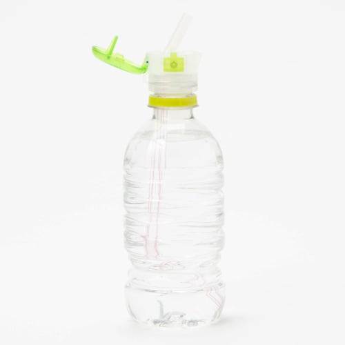 Strix Design Pocket Straw, Made In Japan, with Adjustable Joint and Replacement Straw, Green, One-Handed Opening, One-Touch Opening, PET Bottle Straw