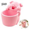 Desktop Clutter Organizer 3D Printed Cute Piggy Storage Pot, Cartoon Pig Shaped Pen Holder, Makeup Tool Holder Brush Organizer, Multifunctional