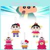 Entzückender japanischer Anime Plüschtier Schlüsselanhänger mit Crayon Shin-chan Dinosaurier-Design