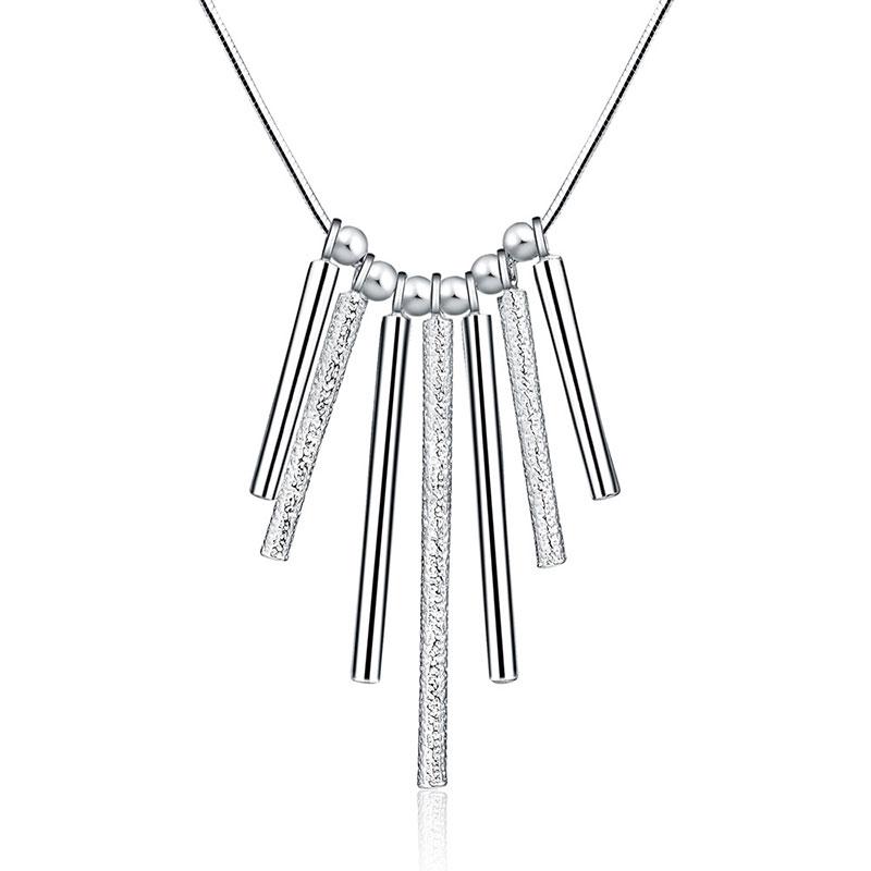 Μόδα κοσμήματα με μακρύ κρεμαστό κολιέ από ασήμι 925