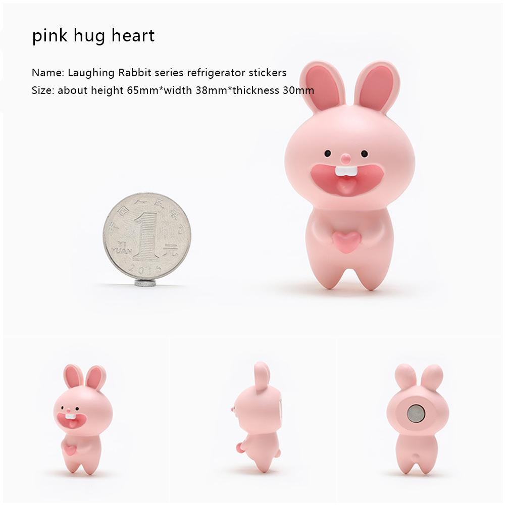 

Двухцветный дополнительный смайлик кролик креативные 3D наклейки на холодильник мультфильм милый дизайн индивидуальность сообщение Post-It украшение розовый