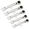 6/8/10/12/15mm CR-V Steel Stubby Ratcheting Combination Wrench Dual-use Reversible Spanner Mini Plum Blossom Hand Spanner