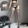 Sexy Sexy suspenders hot large size women's pure net socks W integrated black silk night socks want stockings fishing net socks look thin