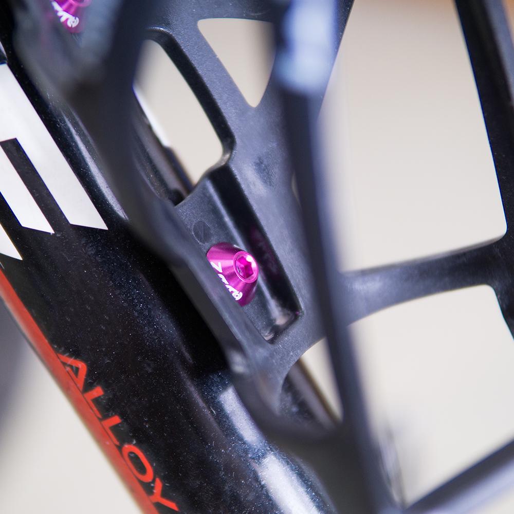 ZTTO Bicycle Bottle Cage Bolt Aluminum alloy M5x10mm Screw Black red purple gold green M5 UltraLight hex Allen Key Socket screws 6