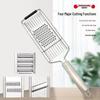Stainless Steel Manual Vegetable Cutter & Grater - Multifunctional Slicer and Shredder
