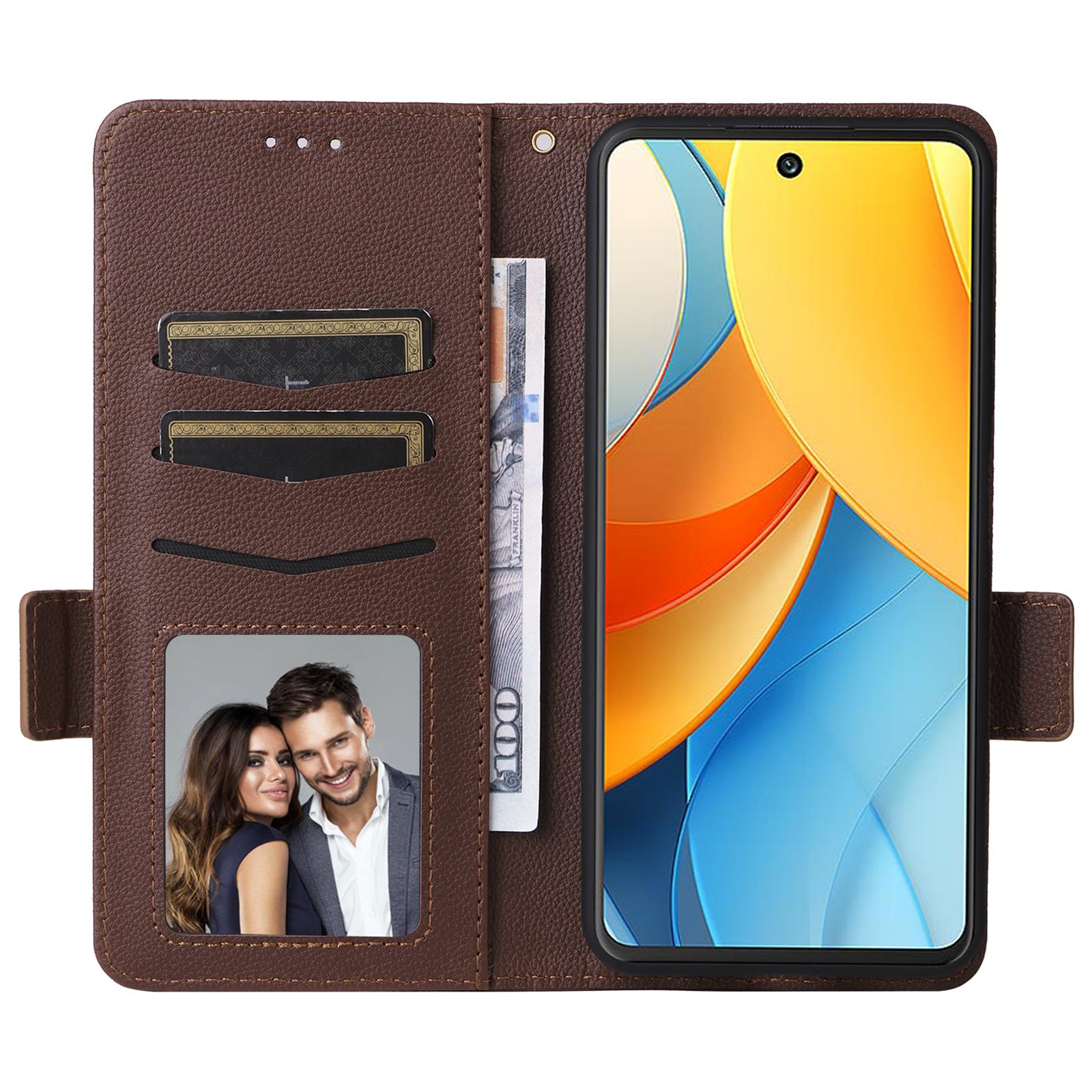 

For ZTE Axon 60 Lite/Blade V60 Vita Case with Wrist Strap Litchi Texture PU Leather Wallet Phone Cover Baby Blue