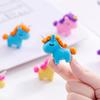 3Pcs/Lot Cute Cartoon Unicorn Eraser Kawaii 3D Pony Detachable Pencil Eraser Rubber For Kids School Student Stationery Gifts