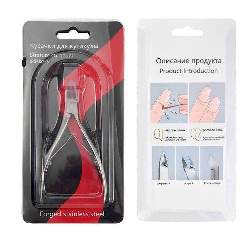 Schräger Edelstahl Zehennagelknipser für eingewachsene Nägel & Nagelhautschneider