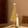 Stable Bottom Christmas Tree Candlestick Metal Christmas Table Decoration  Wedding