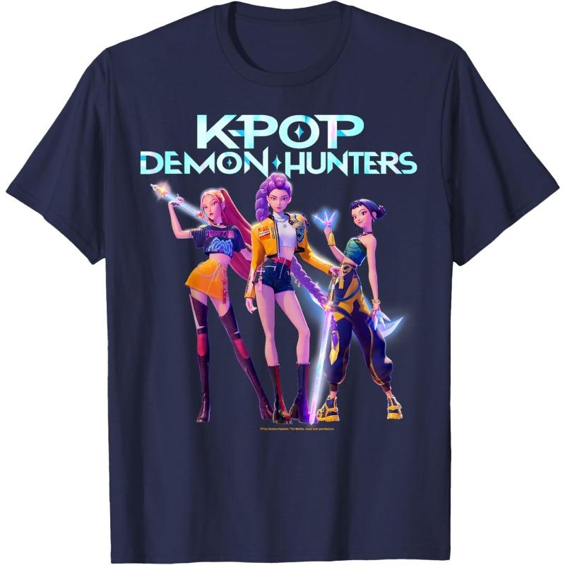 Kpop Demon Hunters Soul Hunter Heroes' Pose Group Photo Men's T-shirt