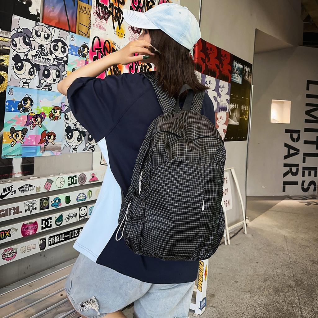 Schoolbag Korean Ultra-light Backpack Outdoor Travel Leisure Computer Backpack Men and Women Junior High School Students High Value Schoolbag