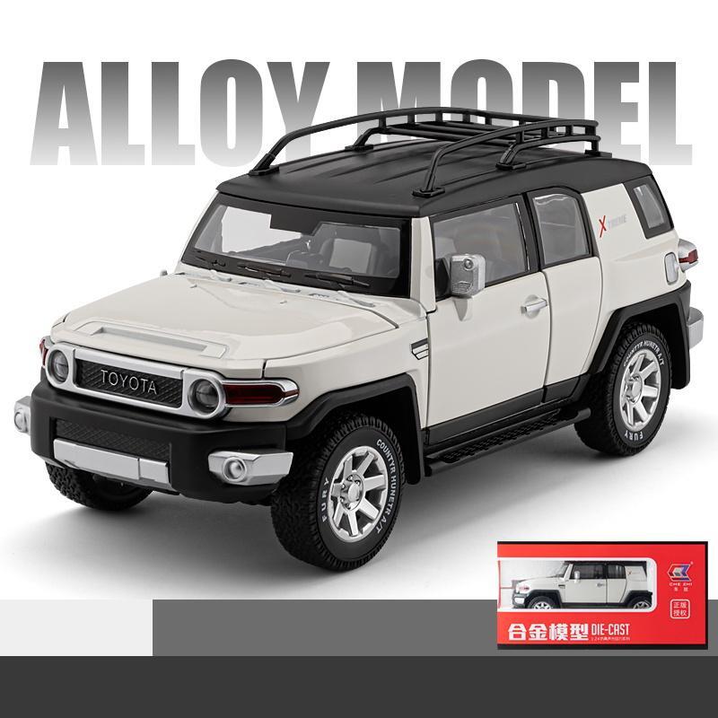 1/24 Toyota FJ Land Cruiser SUV Off Road Toy Car Diecast Metal Alloy Vehicle Miniature Model Collection Gift for Boy Children