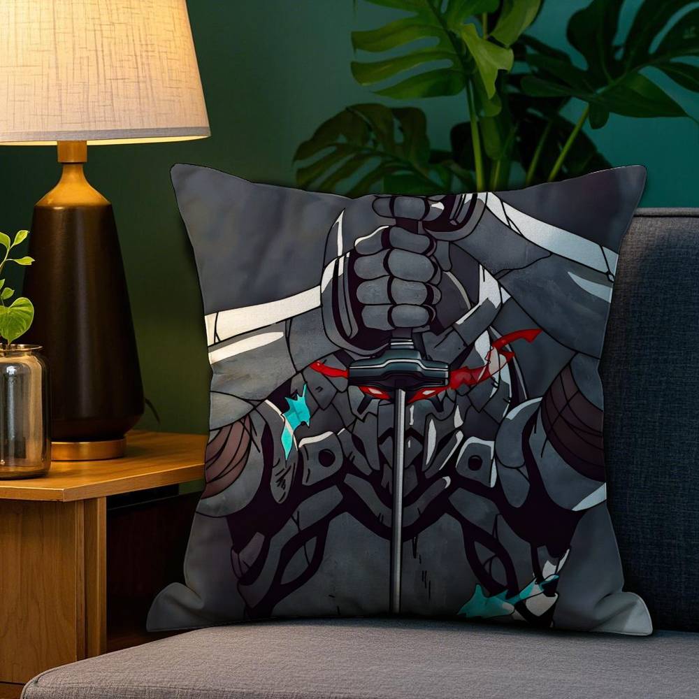 

Shangri-La FrontierS Anime Pillow Case Anti-dustmite Pillowcase Invisible zipper silky short plush Sofa cushion cover 12x12Inch