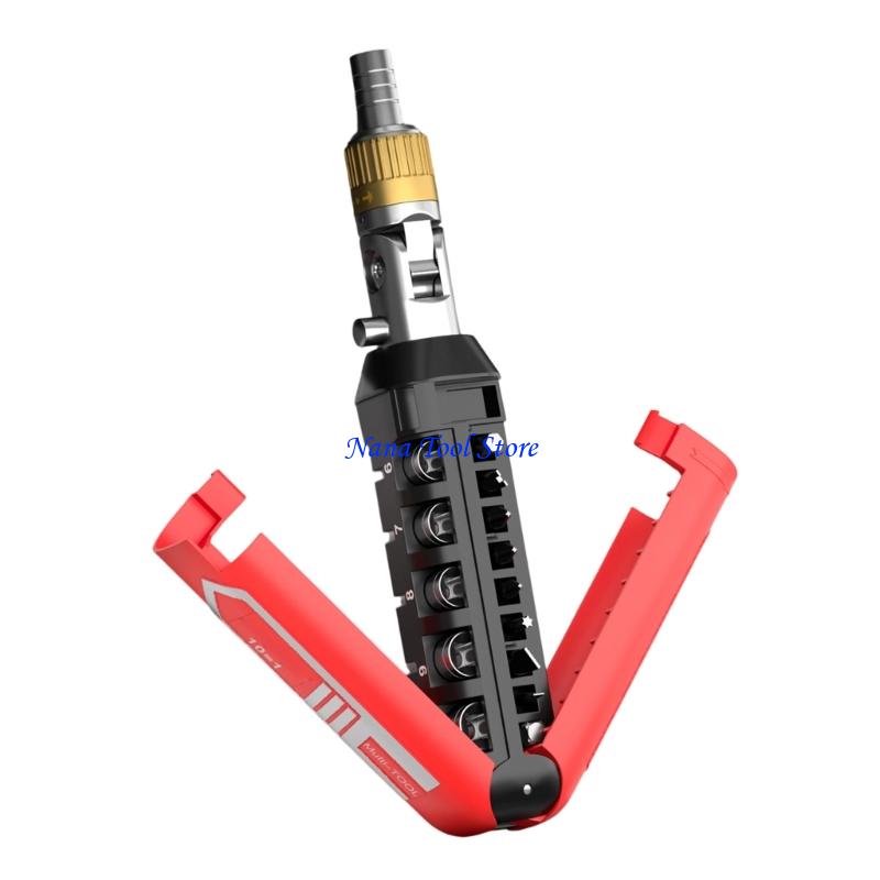 31GJ Rapid Ratchet Bendable Screwdriver Hand Tool Multifunctional Tool Set for Home