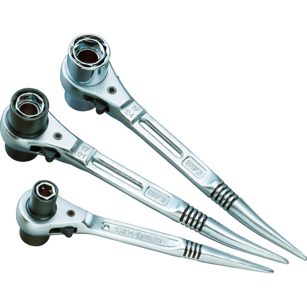 

Supertool Ratchet Wrench Short Type Sizes 17x21 and SRF3 4-Size [Nominal 19x24]