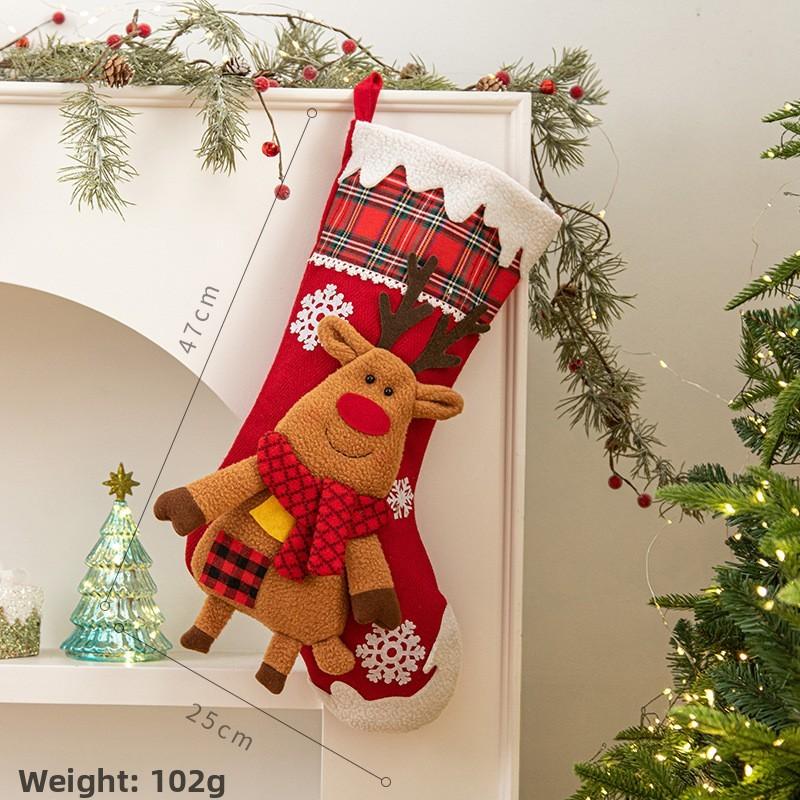 European Style Christmas Gift Socks For Tree Ornaments And Festive Accessories