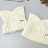 Women's Korean Fashion Cat Ear Wool Hat – Large Head Circumference, Knitted for Warmth, Shows Smaller Face, Perfect for Autumn & Winter