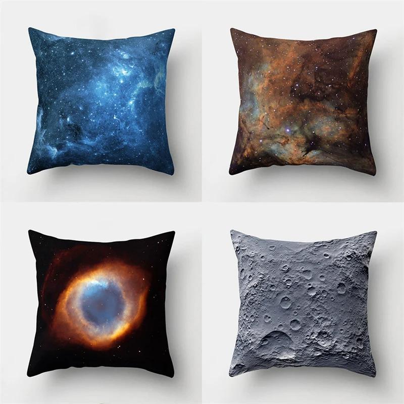 Office Living Room Home Pillowcase Starry Sky Planet Pattern Pillowcase Car Ornaments