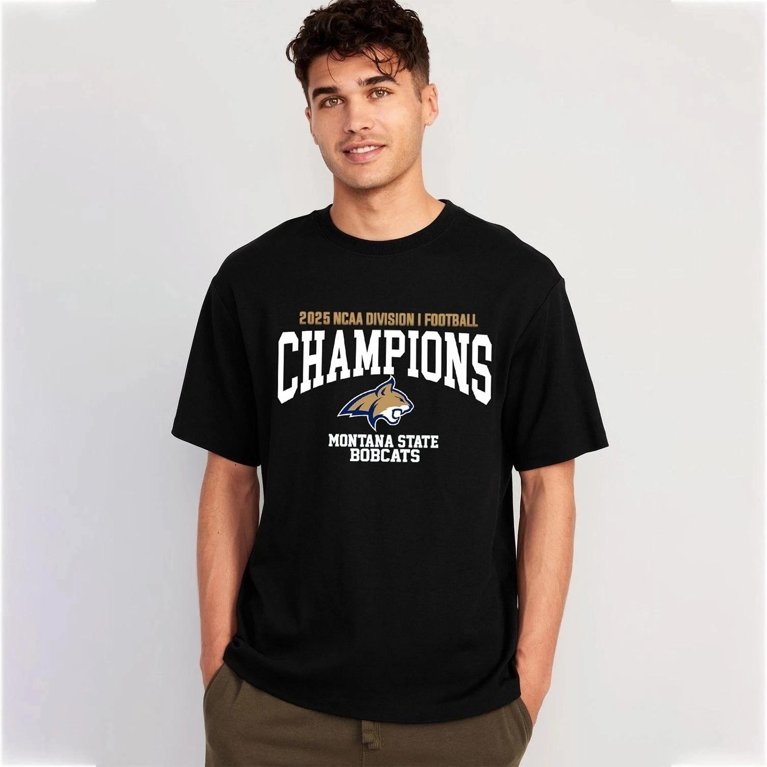 Montana State Football 2025 NCAA DI FCS National Champions T-Shirt S