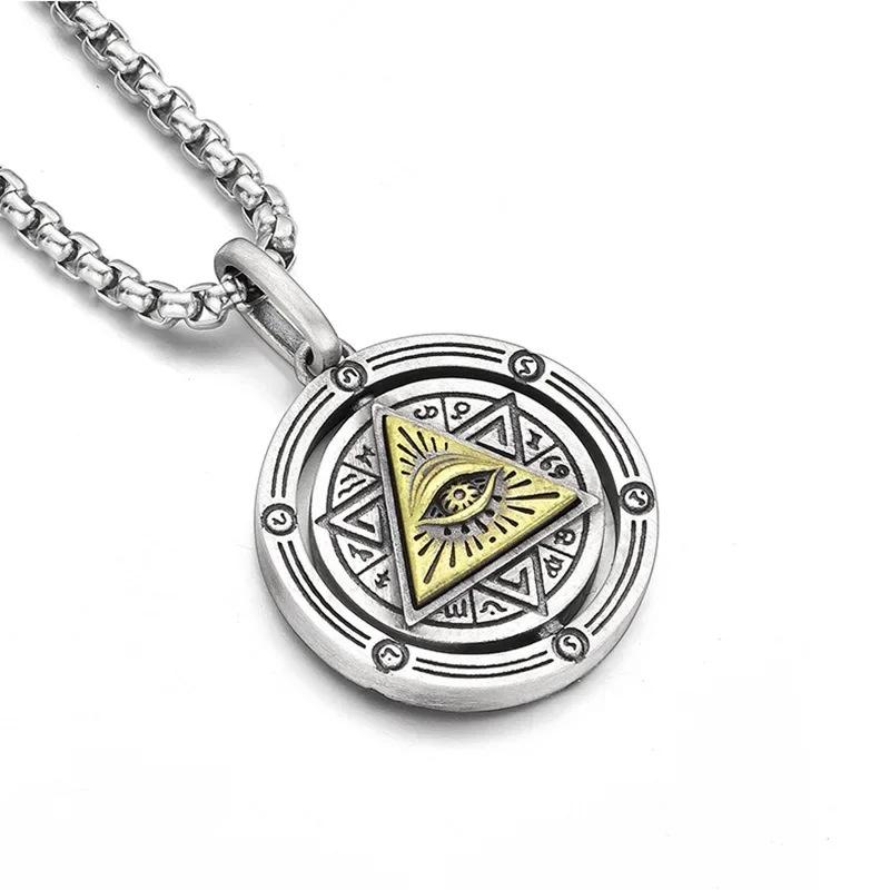 

Exquisite Ancient Egyptian Gods Eye Horus Necklace Triangular Eye Pendant Jewelry Suitable For Men And Women Jewelry One Size