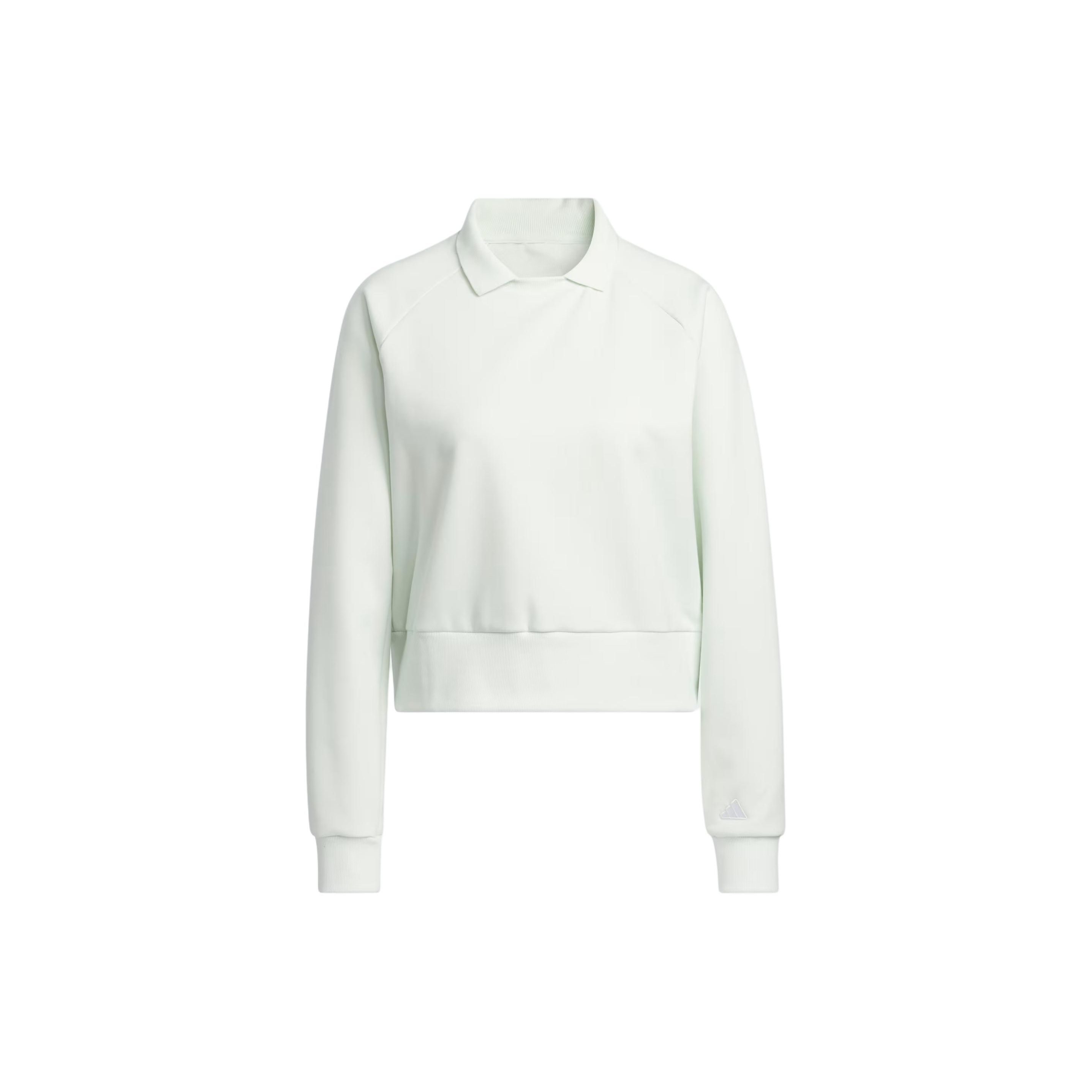 

Adidas Go-To Sweatshirt Solid Color Logo Short Sleeve Women Sweatshirt Light-Green IP8667 S