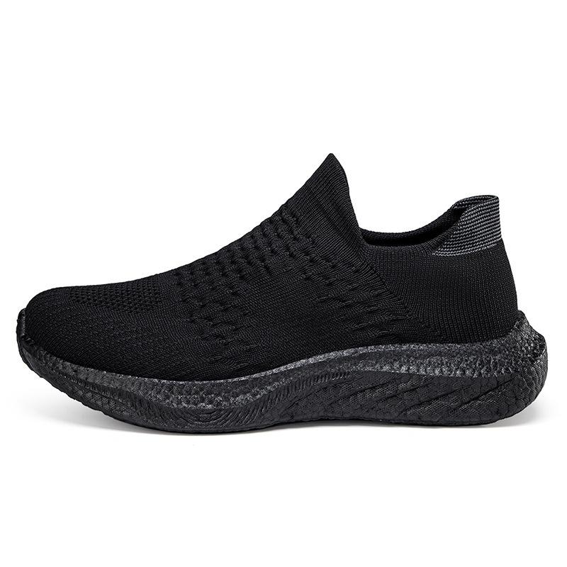 New soft sole non-slip large size fly-woven men's shoes popcorn sole couple casual shoes sports shoes