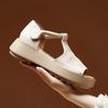 Soft Leather Sandals Women's Shoes Summer New Platform Shoes Velcro Casual Soft Sole Sandals Versatile Fashion