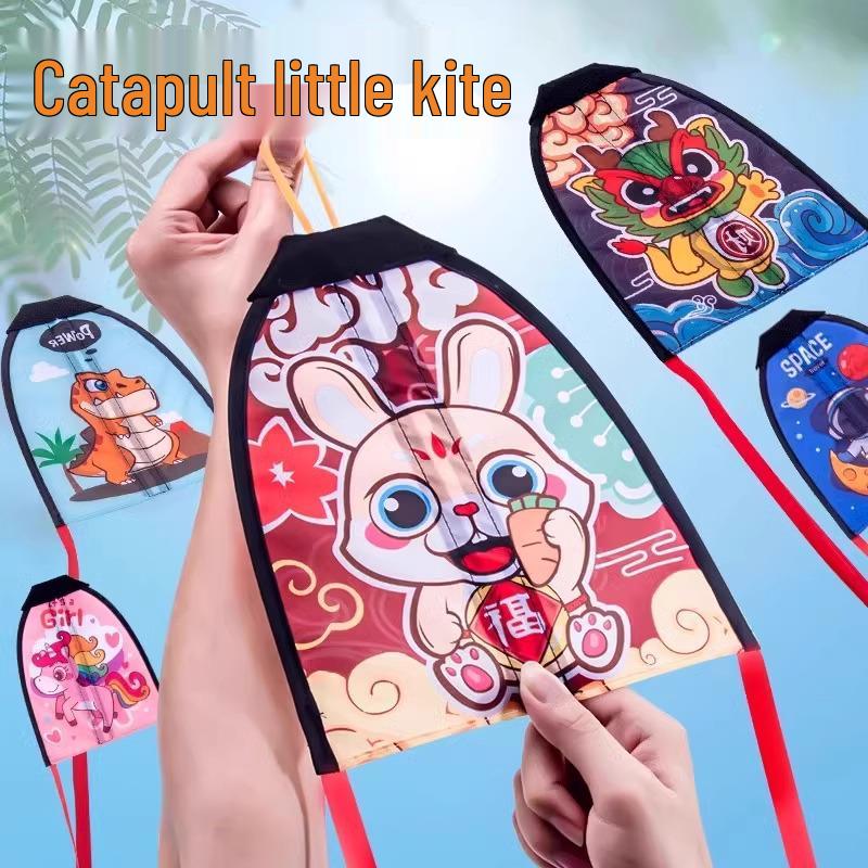 Dinosaur Handheld Portable Elastic Band Launch Kite for Kids with Free Shipping