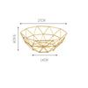 Fruit Bowl Washing Fruit Hollow Drain Basket Iron Fruit Basket Living Room Coffee Table Net Red Fruit Plate Snack Storage Basket
