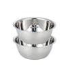 3 Pcs Stainless Steel Bowl 19x19x5cm Mixing Bowl With Measurement Marks Cooking 0.8L/1.2L/2L Kitchen Tableware Salad Bowls