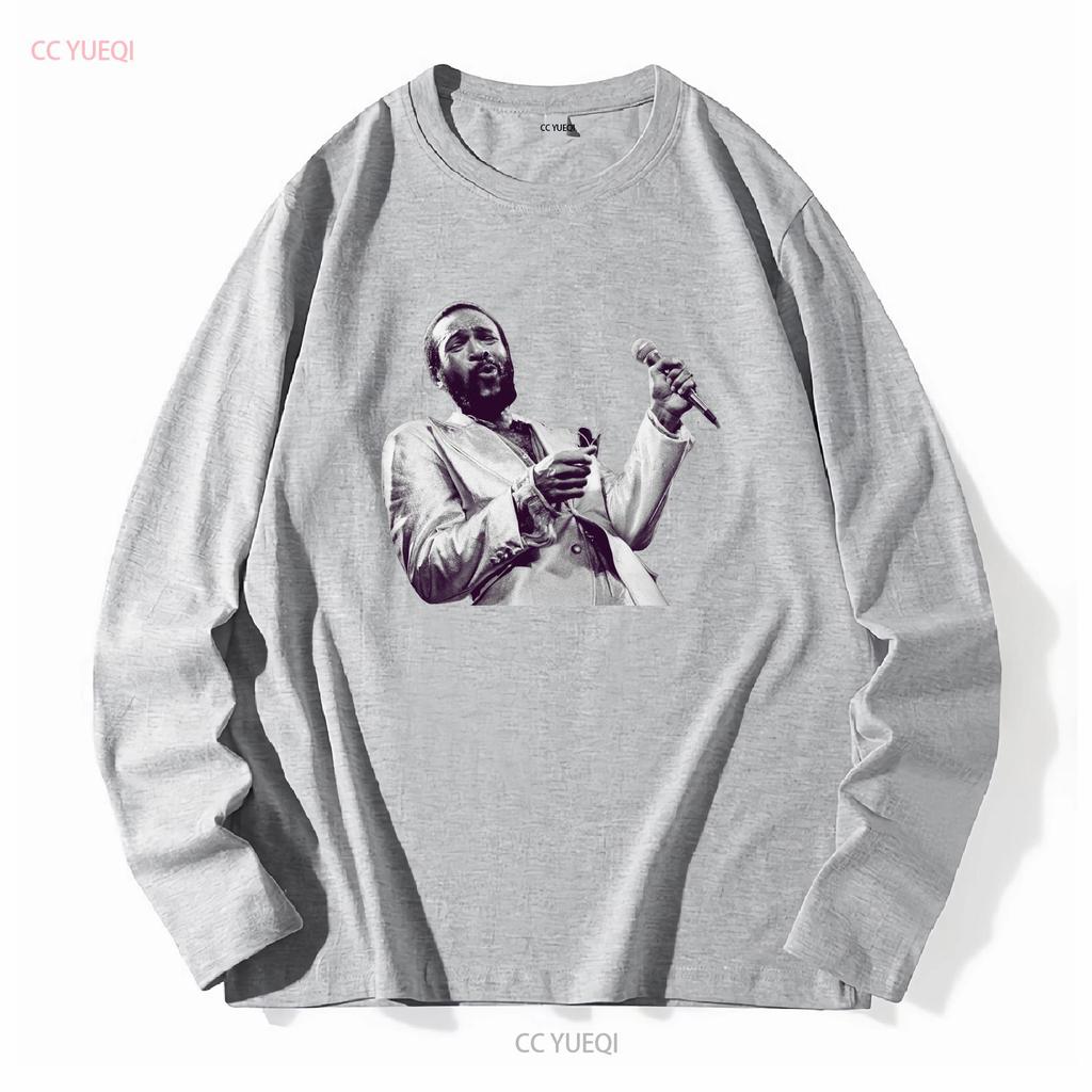 Marvin Gaye Photo T Shirt Concert Whats Going On vintage Washed Unisex Versatile Comfortable designer clothes fashion