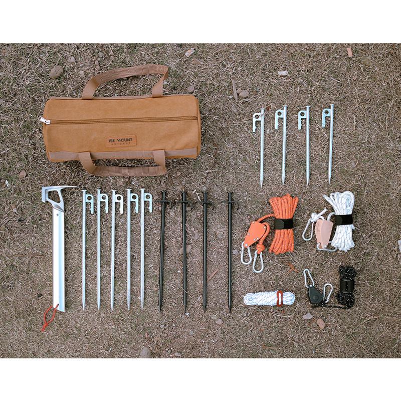 Tool Bag, Outdoor Camping Accessories Storage Bag, Tent Wind Rope Storage Bag, Camping Portable Ground Nail Bag, Round Bag