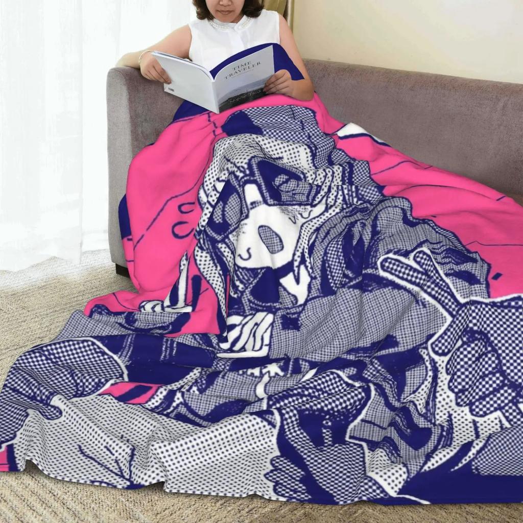 Lovely Bocchi Anime the Rock Super Soft Flannel Blanket, Cute Theme Lightweight Throw Blanket For Living Room, All Seasons