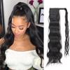 Synthetic Ponytail Long Wave Ponytail Wrap Around Body Wave Clip In Hairpiece Wave Ponytail for Women