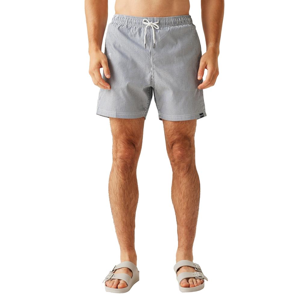 Regatta Mens Loras Stripe Seersucker Swim Shorts
