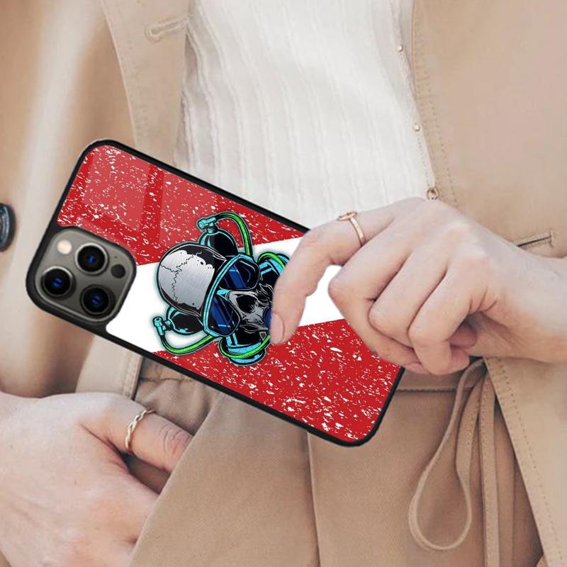 

Scuba Diver Mask Diving Magnetic Phone Case For APPLE iPhone 17 Air 16 14 13 12 Pro Max 15 Plus Wireless Charge MagSafe Cover iPhone 14