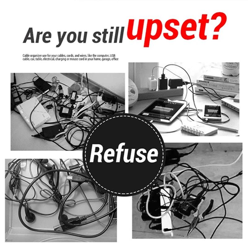Data Cable Fixing Clamp Self Adhesive Wire Manager Usb Charger Cord Organizer Telephone Line Winder Retainer Clip Cable