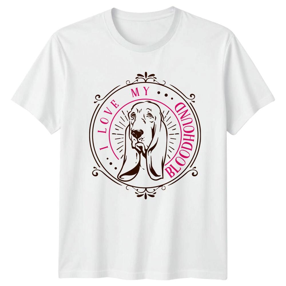 I Love My Bloodhound Dog TShirt Cute Bloodhound Tee Hound TShirt S