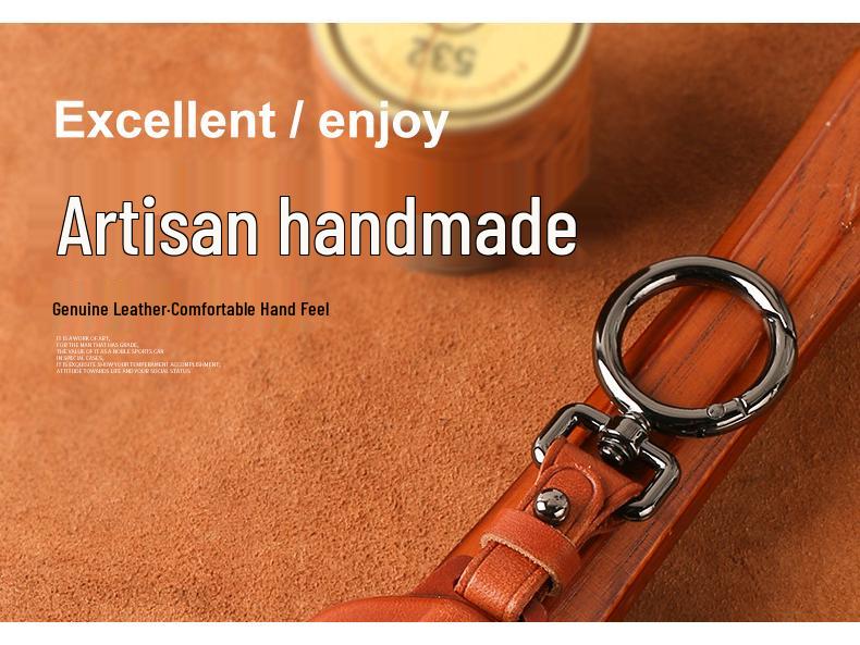 Genuine Leather Key Case for Maserati Levante, Ghibli, and Quattroporte