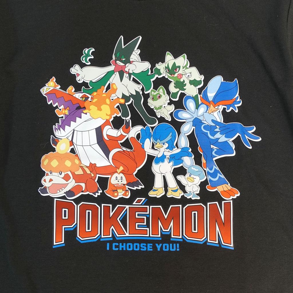 Fineplus Kurzarm Pokemon SV Partner und Mückenschutz T-Shirt, Feuchtigkeitstransportierend, Schnelltrocknend, Antibakteriell, Geruchsresistent,