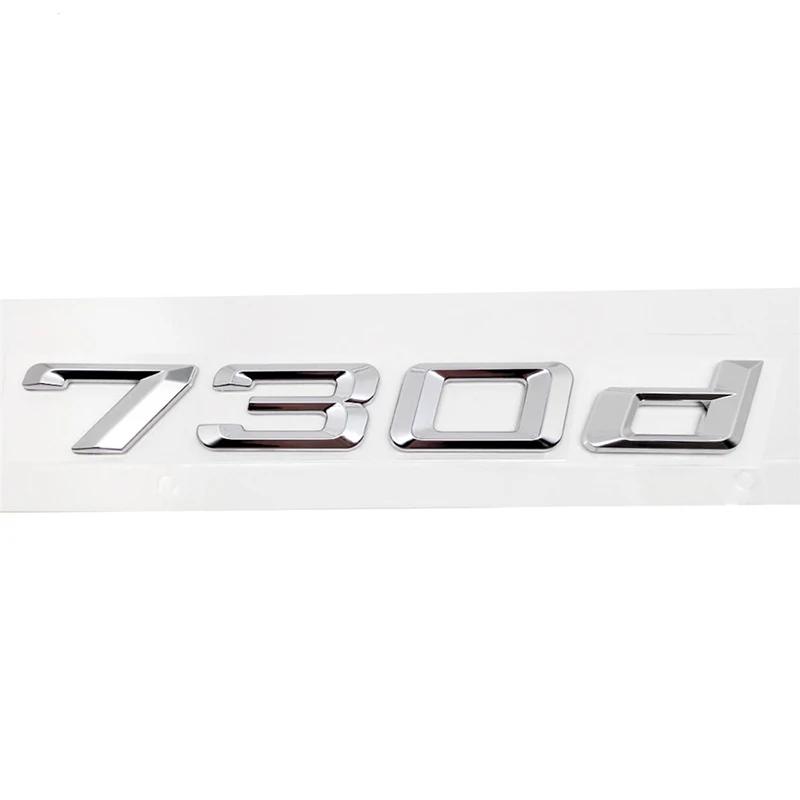 ABS Car Rear Trunk Letters Logo Badge Emblem Sticker For BMW 7 Series 730d 740d 745d 750d 760d E38 E65 E66 F01 F02 G11 G12