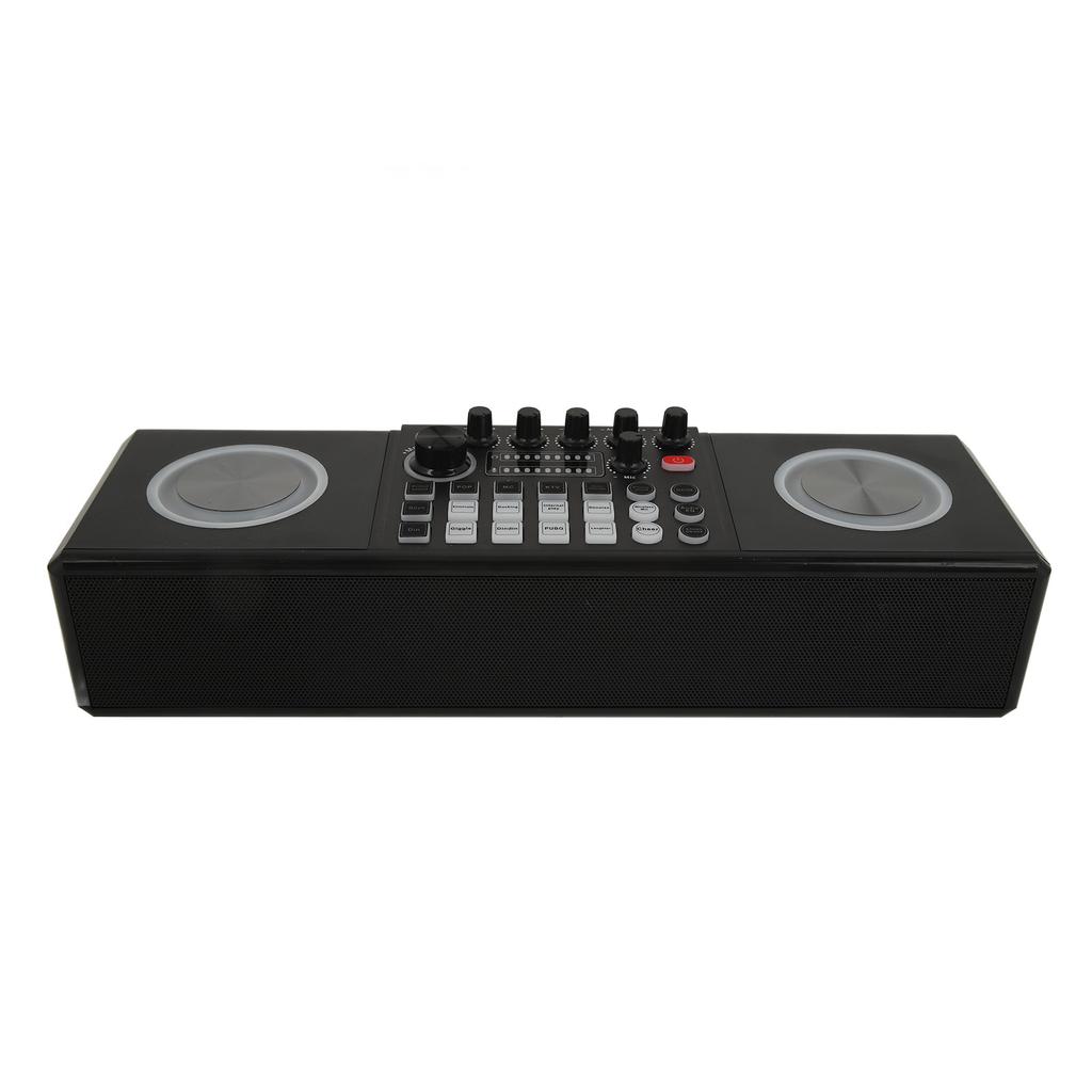 Karaoke Machine with 2 Microphones Portable Bluetooth Outdoor Sound Card Speaker Karaoke Machine Set for Home Party