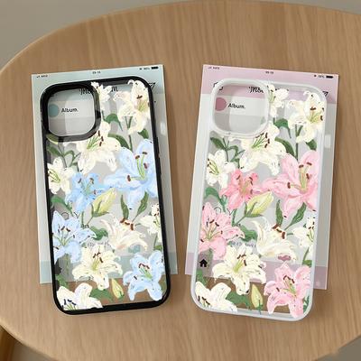Roztomilý Krásný Květ Lily Pouzdro na Telefon Pro iPhone 17 16 15 14 13 12 11 Pro Max Mini X XS 7 Plus Průhledný Kryt