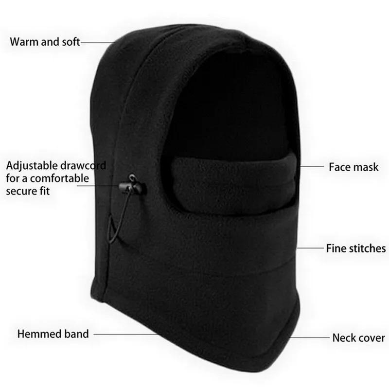 Warm Cap Winter Men Women Hats Waterproof Thermal Fleece Balaclava Hat Hooded Neck Warmer Hiking Scarves Hats