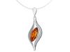 Large Silver Women's Filigree Necklace with Amber Short Choker 40 Cm