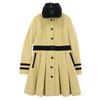 Beauty Products LOVELESS Fur Collar Pleated Wool Coat 38 Beige Women Used
