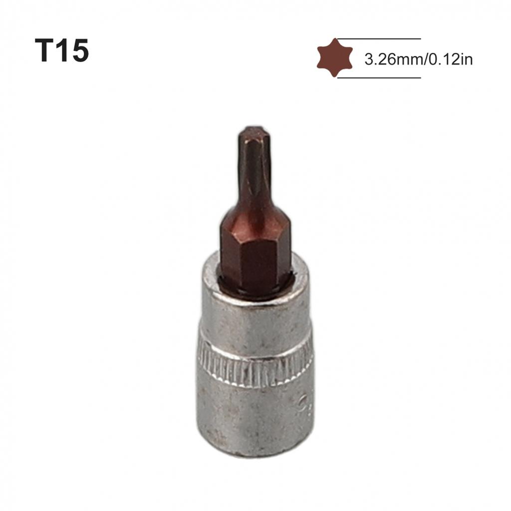 T15 Bit-Steckschlüssel Torx T20 T25 T27 T30 T40 T8 6,35 mm / 1/4 Zoll