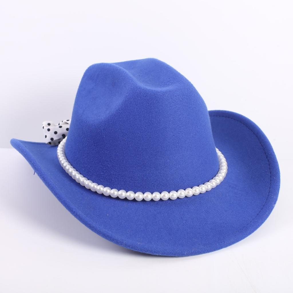 Beliebte europäische und amerikanische Mode OL-Stil einfarbiger Cowboyhut Herren und Damen High-End Zylinder Jazzhut Filzhut